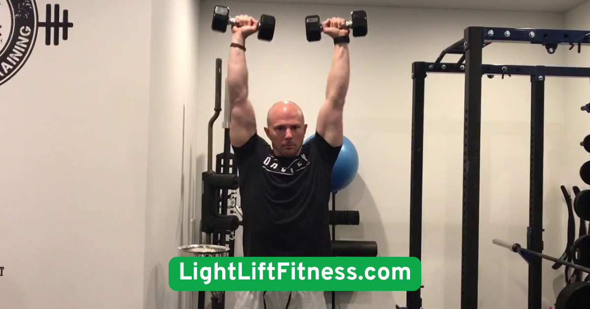 Dumbbell Bicep Curls with Shoulder Press