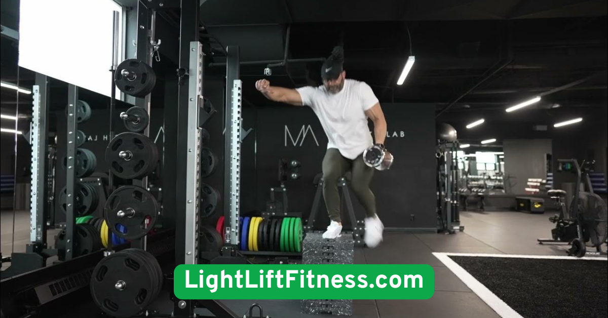 Dumbbell Side Step with Row