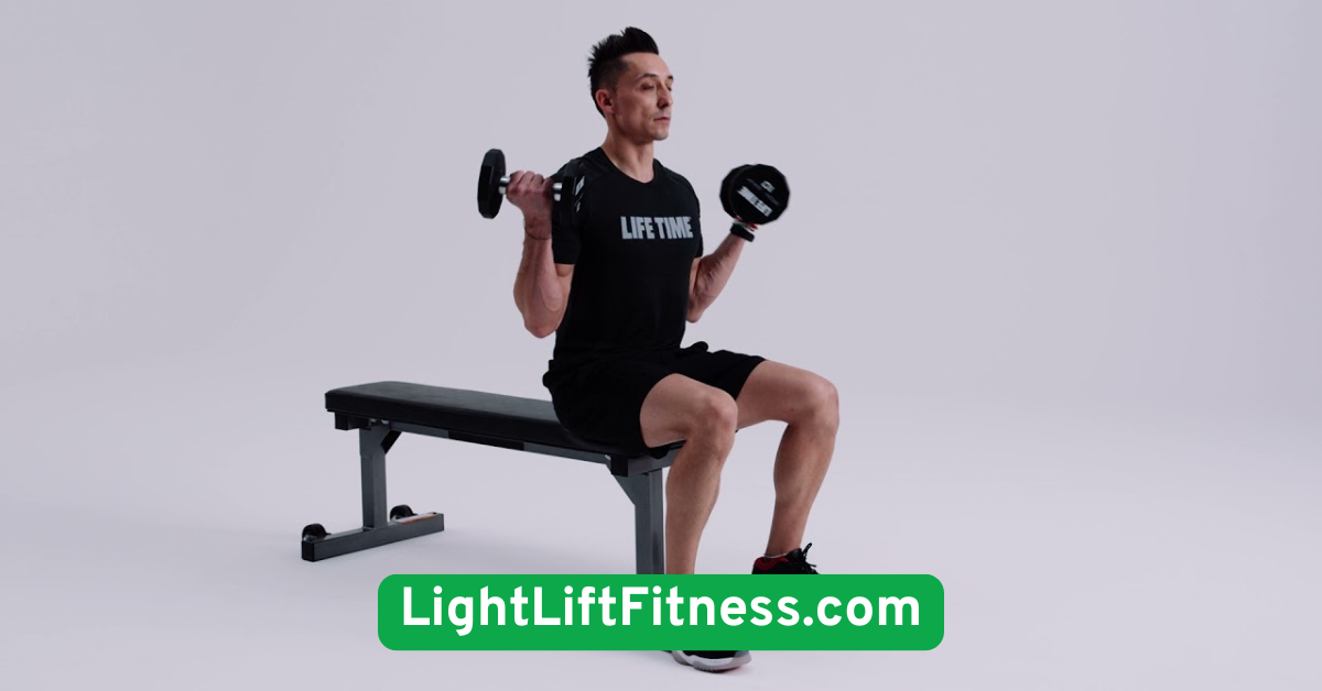 Seated Dumbbell Bicep Curls