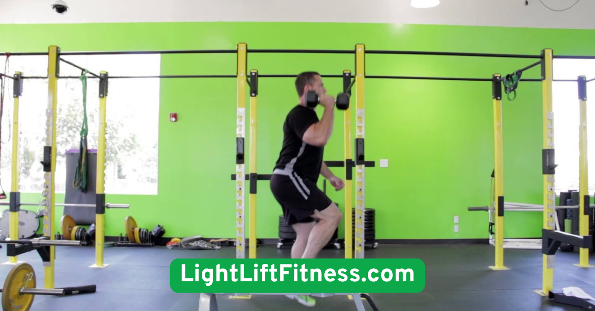 Dumbbell Step-Ups with Shoulder Press
