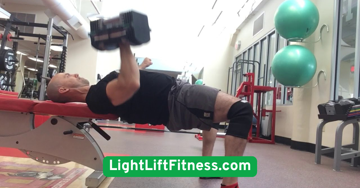 Dumbbell Glute Bridge with Chest Press